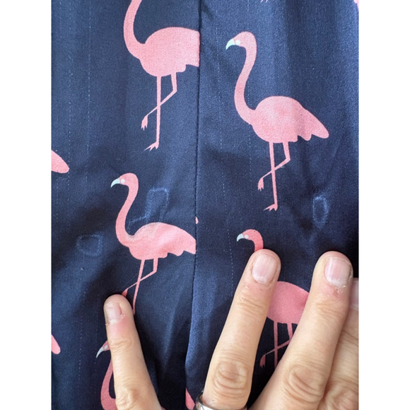SHEIN Girls Navy Pink Flamingo Print Pajama Set XL - Picture 6 of 8